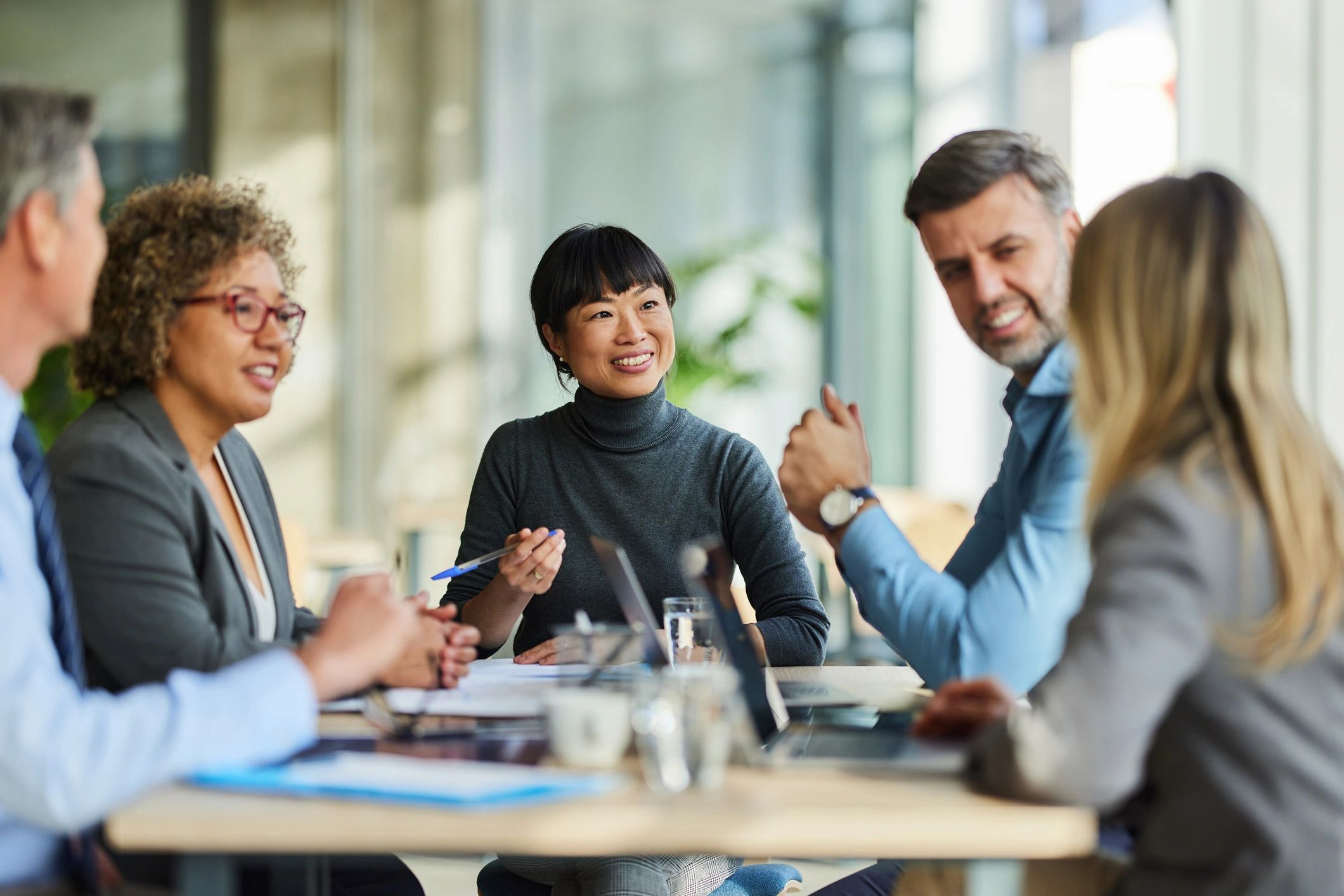 Business team meeting in a modern office