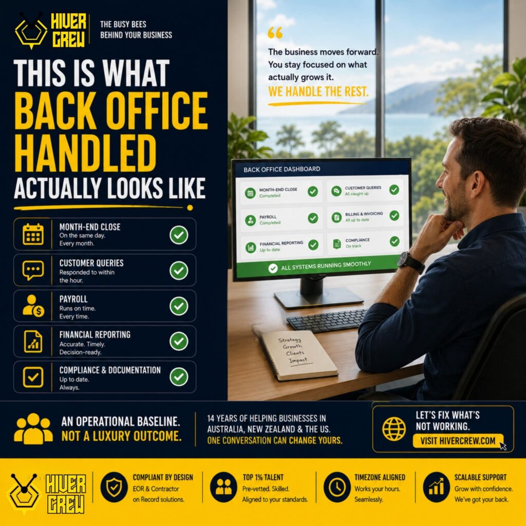 What back office handled actually looks like